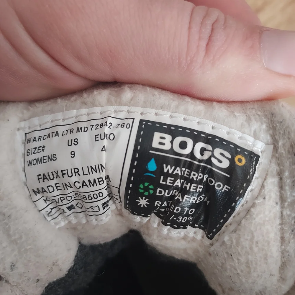 Bogs Brown and Black Lace-Up Boots with Fleece Lining, Waterproof